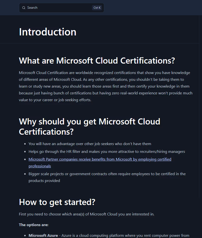 Certification roadmap and planning blueprints