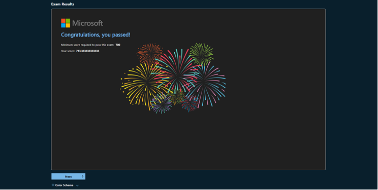 Exam Fireworks Page